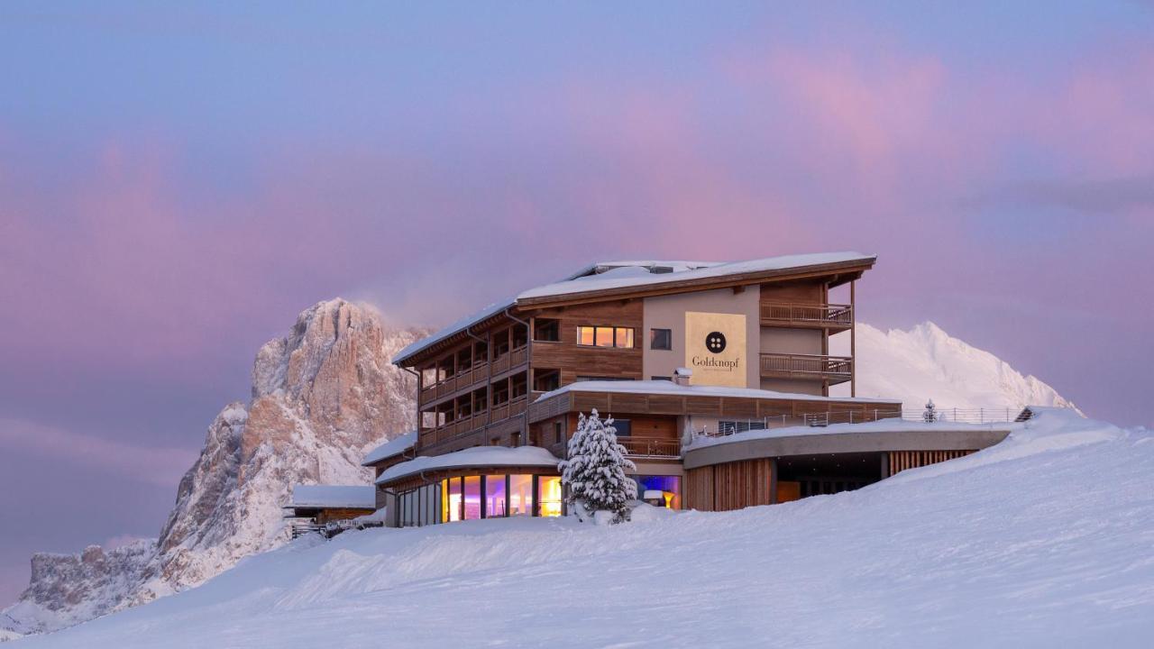 Hotel Goldknopf Alpe Di Siusi Exterior foto