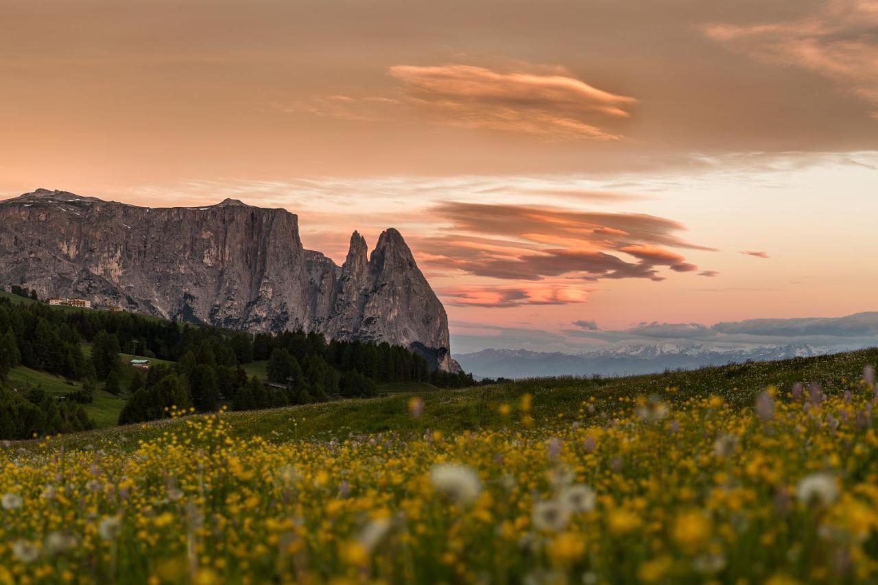 Hotel Goldknopf Alpe Di Siusi Exterior foto