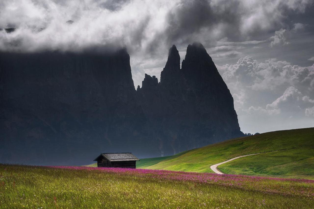 Hotel Goldknopf Alpe Di Siusi Exterior foto